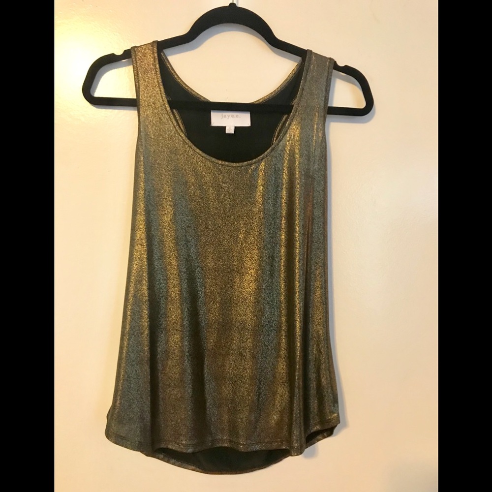 Jaye.e. Copperish golden tank top